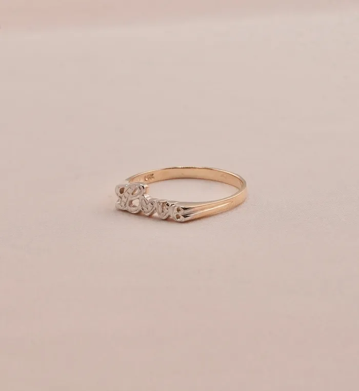 14K Gold Love Womens Ring RG2004 AB and J Rings 14K Gold Love Womens Ring RG2004 AB and J Rings