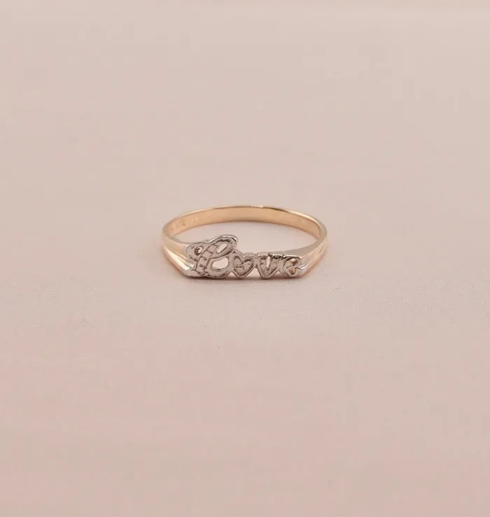 14K Gold Love Womens Ring RG2004 AB and J Rings 14K Gold Love Womens Ring RG2004 AB and J Rings