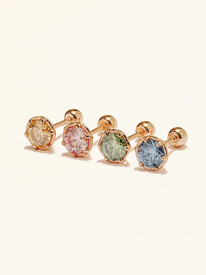 14K Gold Moissanite Imperial Dia Cartilage Earring 20G18G16G MinimalBijoux Earrings 14K Gold Moissanite Imperial Dia Cartilage Earring 20G18G16G MinimalBijoux Earrings