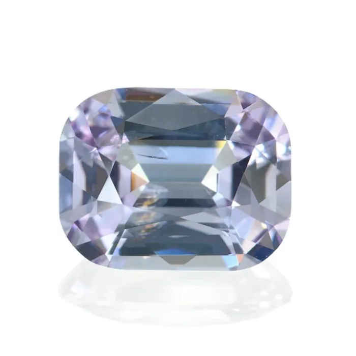 251ct Cushion Light Purple Silvery Grey Spinel Double Prong Solitaire in Two Tone Rose and White Gold Anueva Jewelry Rings