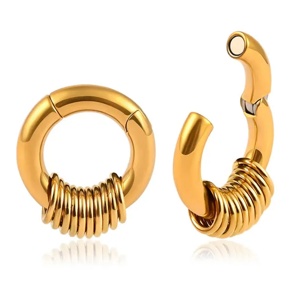 2g Stacked Gold Hinged Rings Tulsa Body Jewelry PreStyled Sets