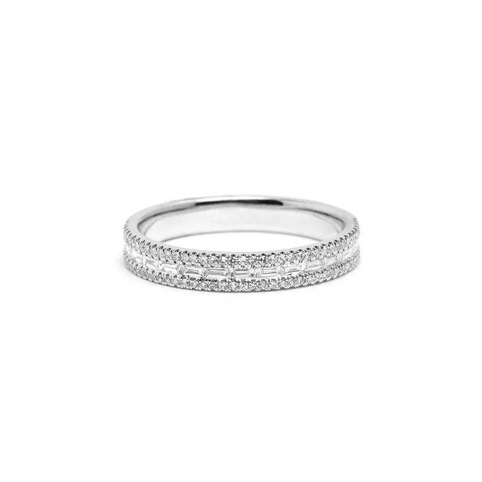 35mm Petite East West Baguette And Pav Diamond Ring Princess Bride Diamonds Rings 35mm Petite East West Baguette And Pav Diamond Ring Princess Bride Diamonds Rings
