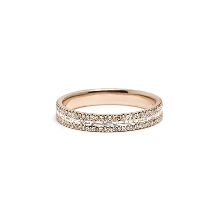 35mm Petite East West Baguette And Pav Diamond Ring Princess Bride Diamonds Rings 35mm Petite East West Baguette And Pav Diamond Ring Princess Bride Diamonds Rings