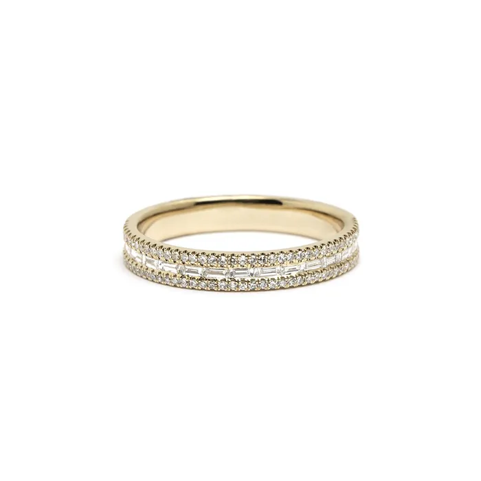 35mm Petite East West Baguette And Pav Diamond Ring Princess Bride Diamonds Rings 35mm Petite East West Baguette And Pav Diamond Ring Princess Bride Diamonds Rings