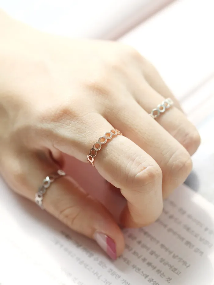 925 Silver Open Circle Ring MinimalBijoux Rings