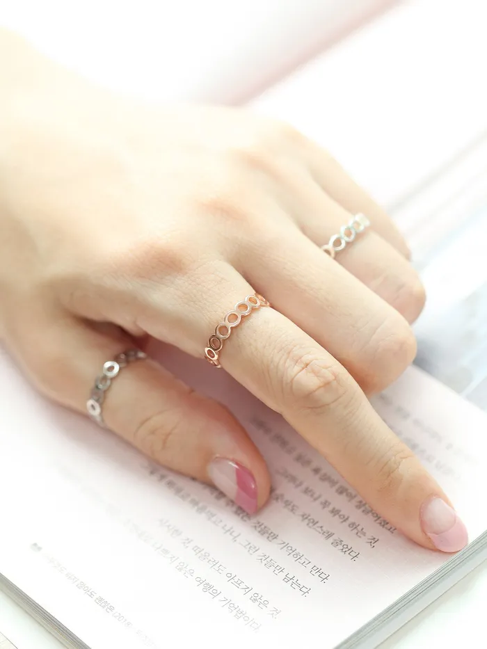 925 Silver Open Circle Ring MinimalBijoux Rings