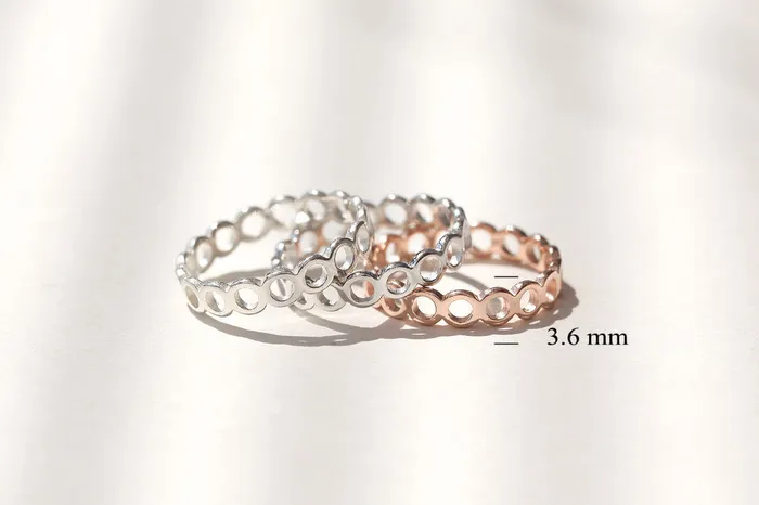 925 Silver Open Circle Ring MinimalBijoux Rings