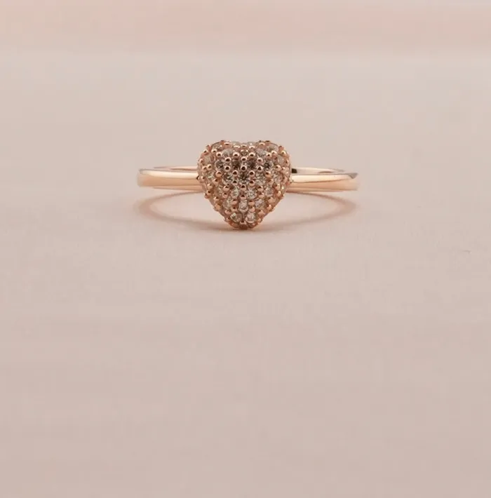 AB and J 14K Gold Heart Womens Ring RG3225 Rings