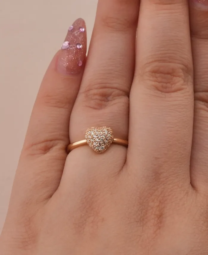 AB and J 14K Gold Heart Womens Ring RG3225 Rings AB and J 14K Gold Heart Womens Ring RG3225 Rings
