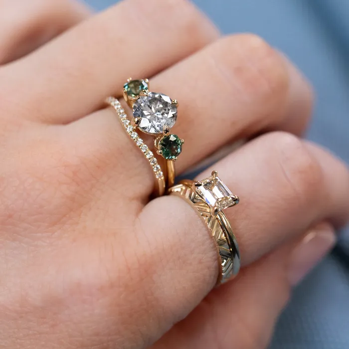Anueva Jewelry Rings Mini Bend Diamond Contour Band