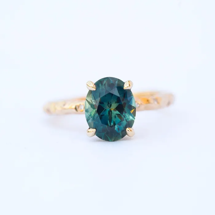 Anueva Jewelry Rings Oval Montana Sapphire Engagement Ring CUSTOM RING EXAMPLE Anueva Jewelry Rings Oval Montana Sapphire Engagement Ring CUSTOM RING EXAMPLE