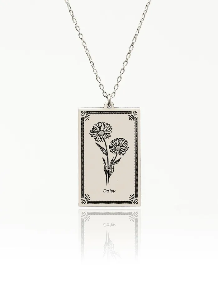 artuckycom Necklaces April Birth Flower Necklace Daisy