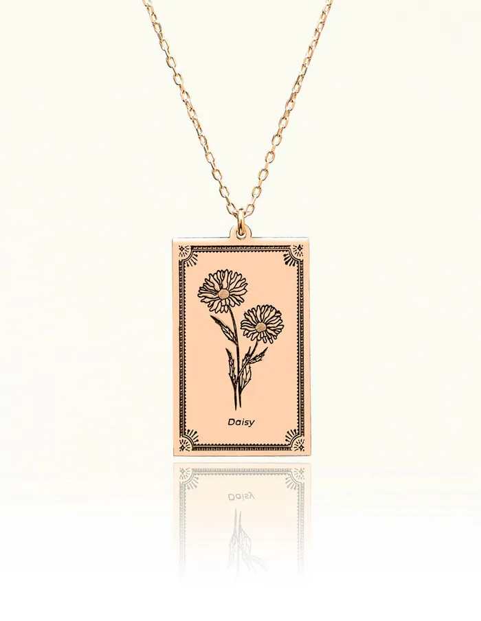 artuckycom Necklaces April Birth Flower Necklace Daisy