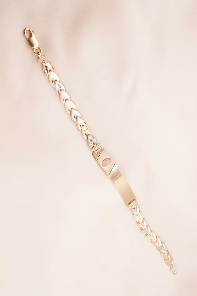 Bracelets 14K Gold Virgencita ID Womens Bracelet AB0333 AB and J