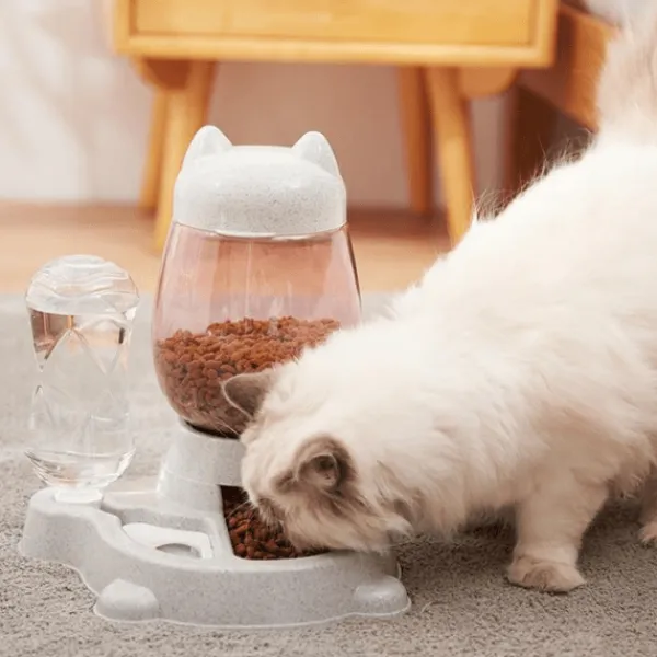 CatCurio Pet Store Earrings Cat Ear Food Water Dispenser