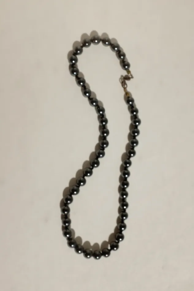 collectionno2 BLACK GLASS PEARL VINTAGE NECKLACE Necklaces collectionno2 BLACK GLASS PEARL VINTAGE NECKLACE Necklaces