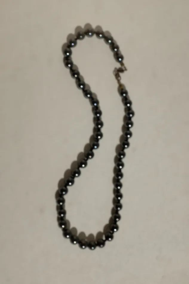 collectionno2 BLACK GLASS PEARL VINTAGE NECKLACE Necklaces collectionno2 BLACK GLASS PEARL VINTAGE NECKLACE Necklaces