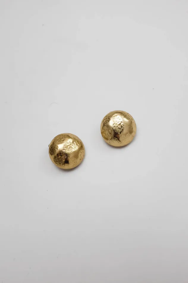 collectionno2 Earrings MOON VINTAGE 14K GOLD HAMMERED EARRINGS collectionno2 Earrings MOON VINTAGE 14K GOLD HAMMERED EARRINGS