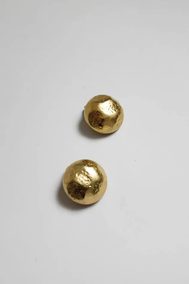 collectionno2 Earrings MOON VINTAGE 14K GOLD HAMMERED EARRINGS collectionno2 Earrings MOON VINTAGE 14K GOLD HAMMERED EARRINGS