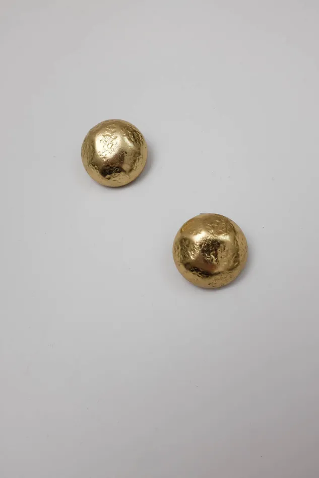 collectionno2 Earrings MOON VINTAGE 14K GOLD HAMMERED EARRINGS collectionno2 Earrings MOON VINTAGE 14K GOLD HAMMERED EARRINGS