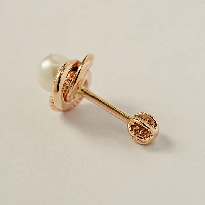 Earrings 14K Gold Freesia Pearl Cartilage Earring 18G16G MinimalBijoux