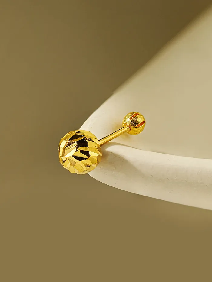 Earrings 24K Gold Cutting Ball Cartilage Earring 20G MinimalBijoux