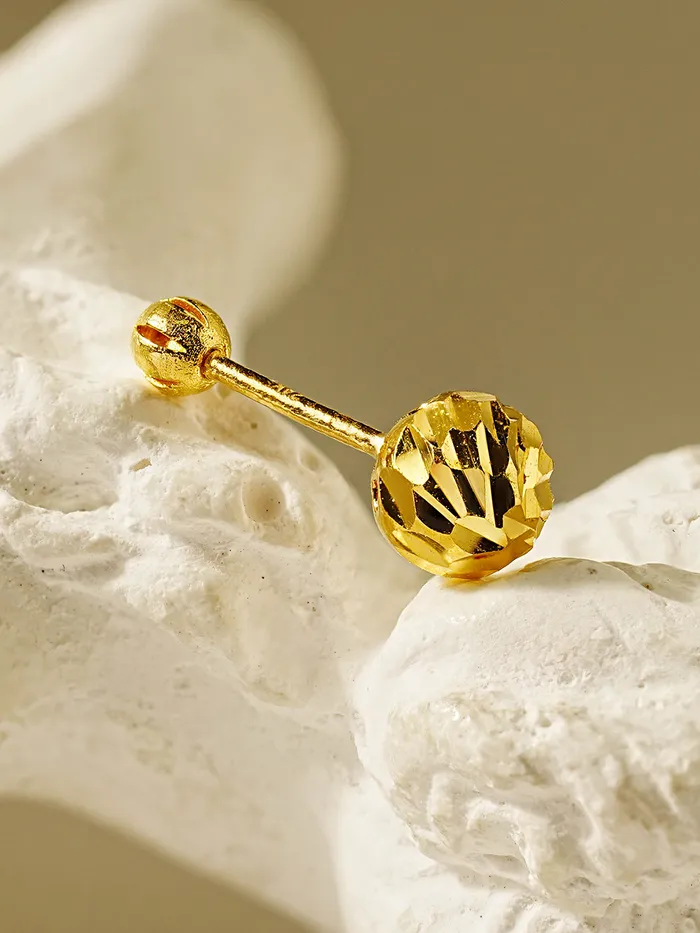 Earrings 24K Gold Cutting Ball Cartilage Earring 20G MinimalBijoux