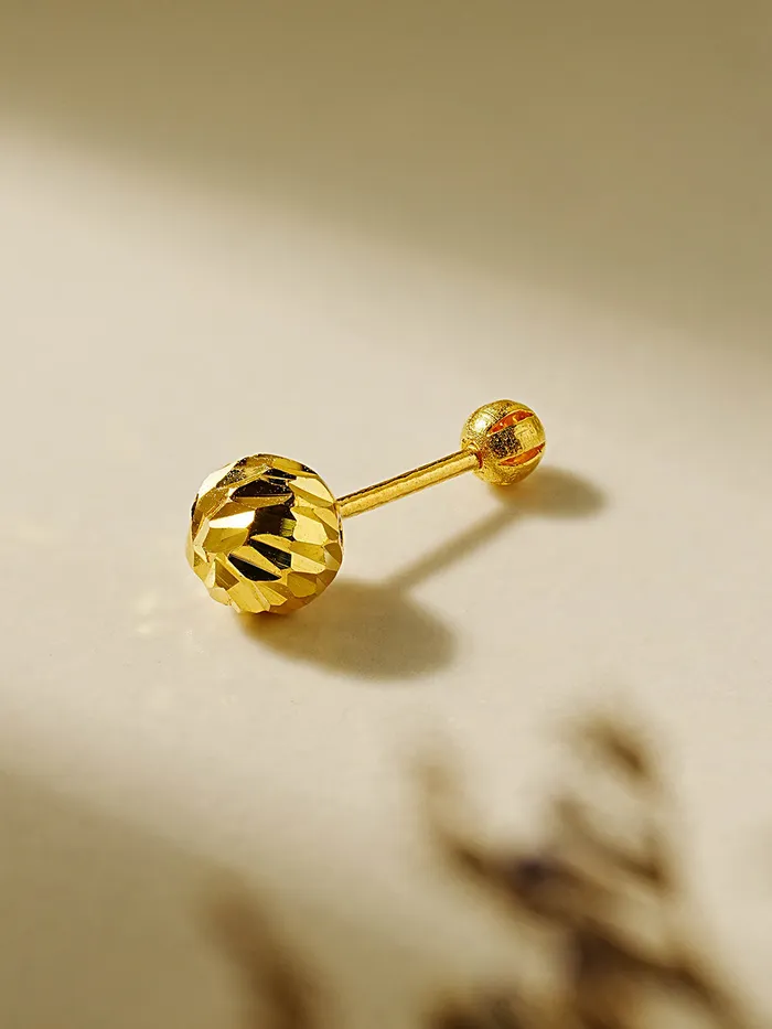 Earrings 24K Gold Cutting Ball Cartilage Earring 20G MinimalBijoux