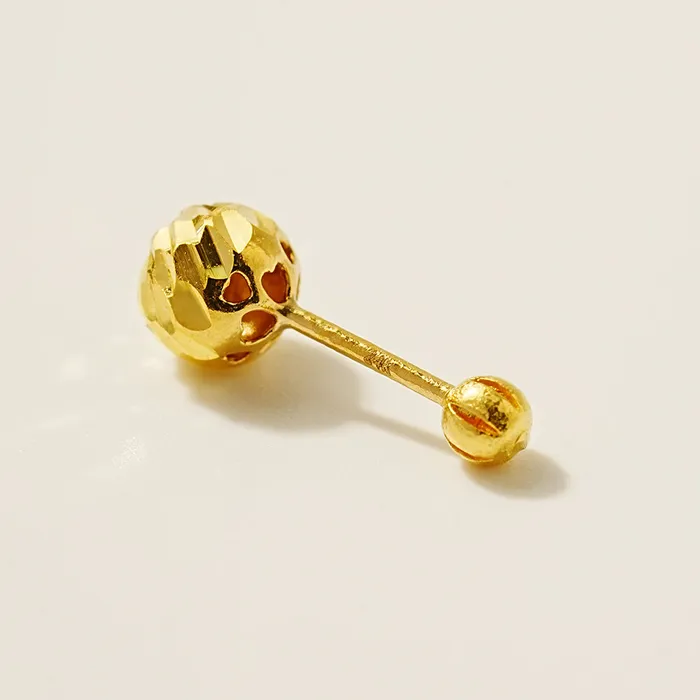 Earrings 24K Gold Cutting Ball Cartilage Earring 20G MinimalBijoux