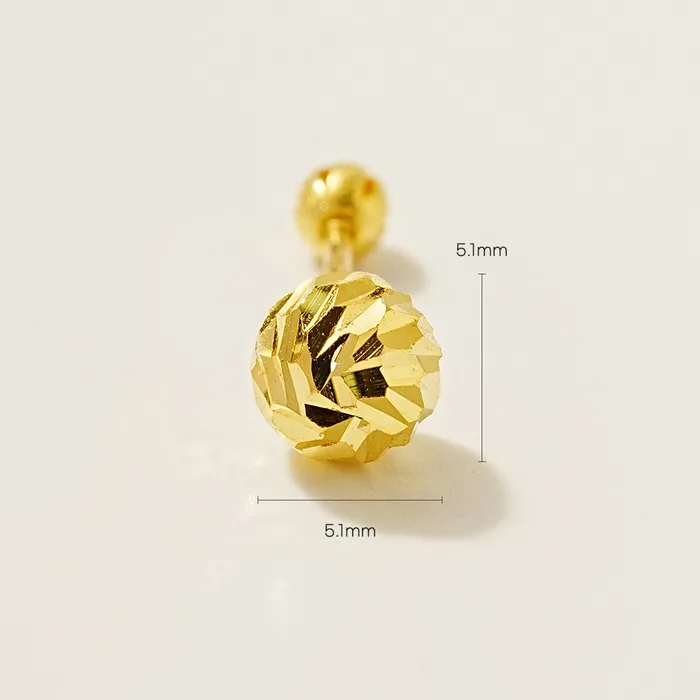 Earrings 24K Gold Cutting Ball Cartilage Earring 20G MinimalBijoux