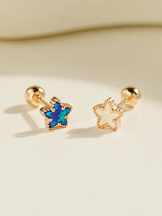 Earrings MinimalBijoux 14K Gold Oasis Star Cartilage Earring 20G