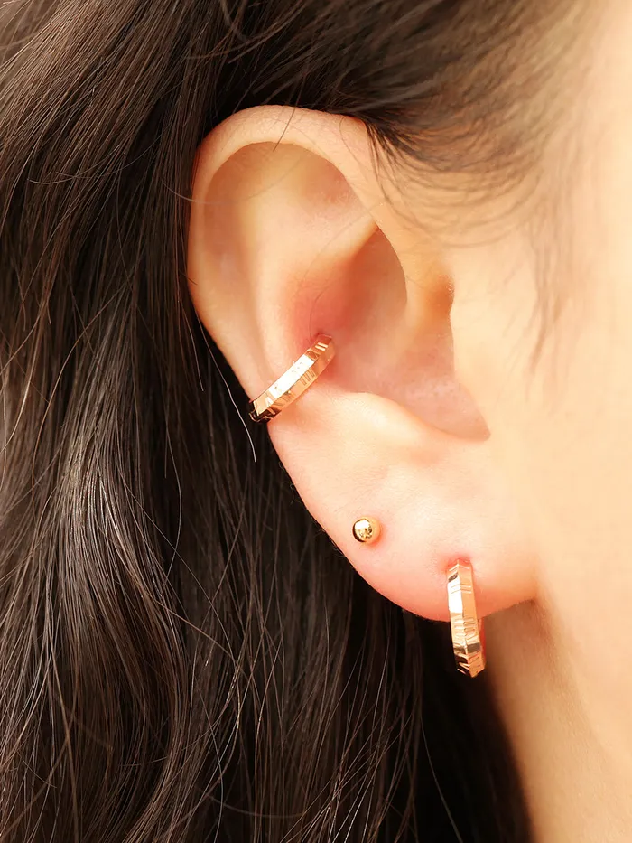 Earrings MinimalBijoux 14K Gold Roman Numbering Hoop Earring
