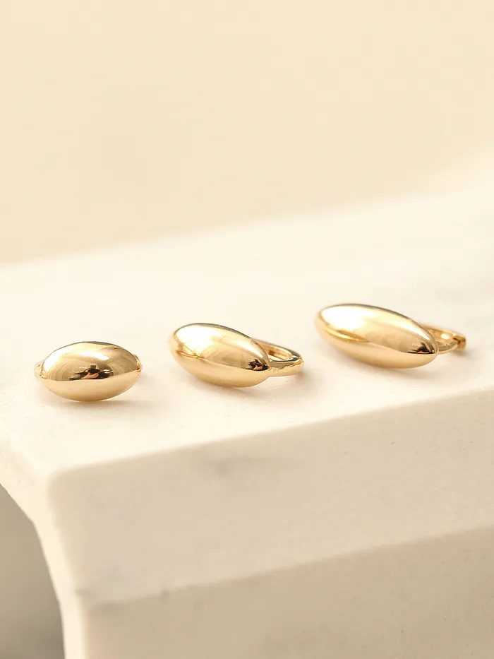 Earrings MinimalBijoux 14K Gold Tear Drop Hoop Earring