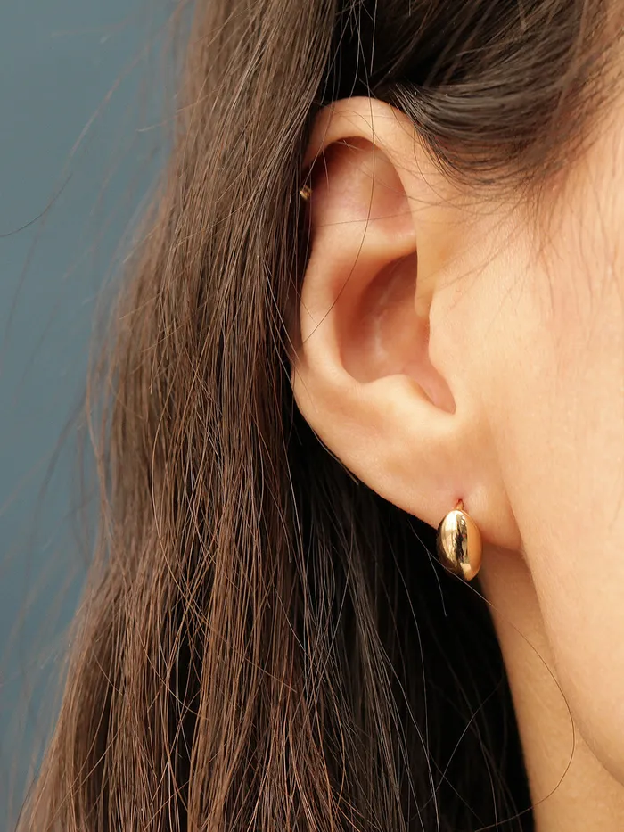 Earrings MinimalBijoux 14K Gold Tear Drop Hoop Earring