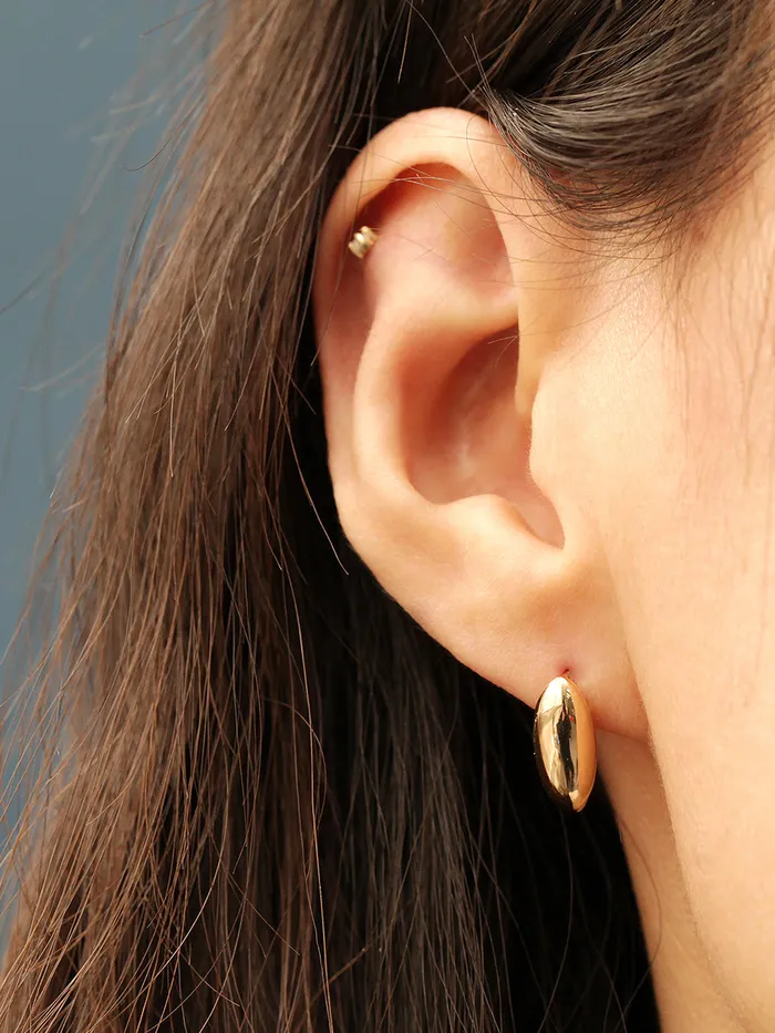 Earrings MinimalBijoux 14K Gold Tear Drop Hoop Earring