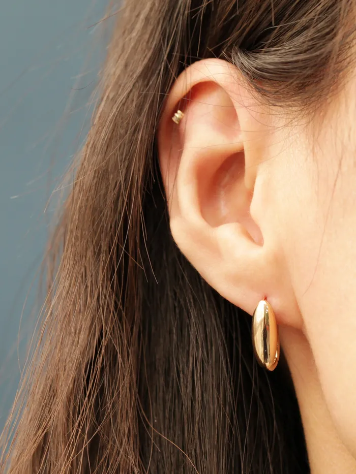 Earrings MinimalBijoux 14K Gold Tear Drop Hoop Earring