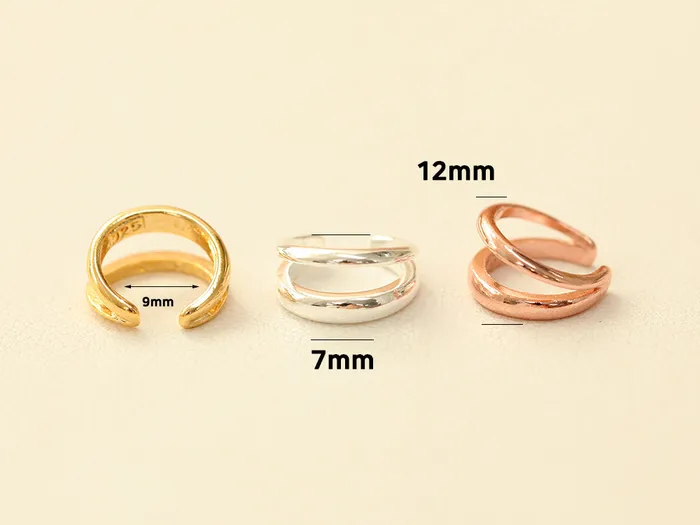 Earrings MinimalBijoux 925 Silver Unbalanced Ear Cuff