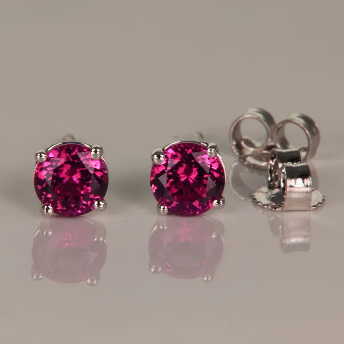 Earrings Purple Garnet Stud Earrings in 14k White Gold 96ct Moriartys Gem Art Earrings Purple Garnet Stud Earrings in 14k White Gold 96ct Moriartys Gem Art