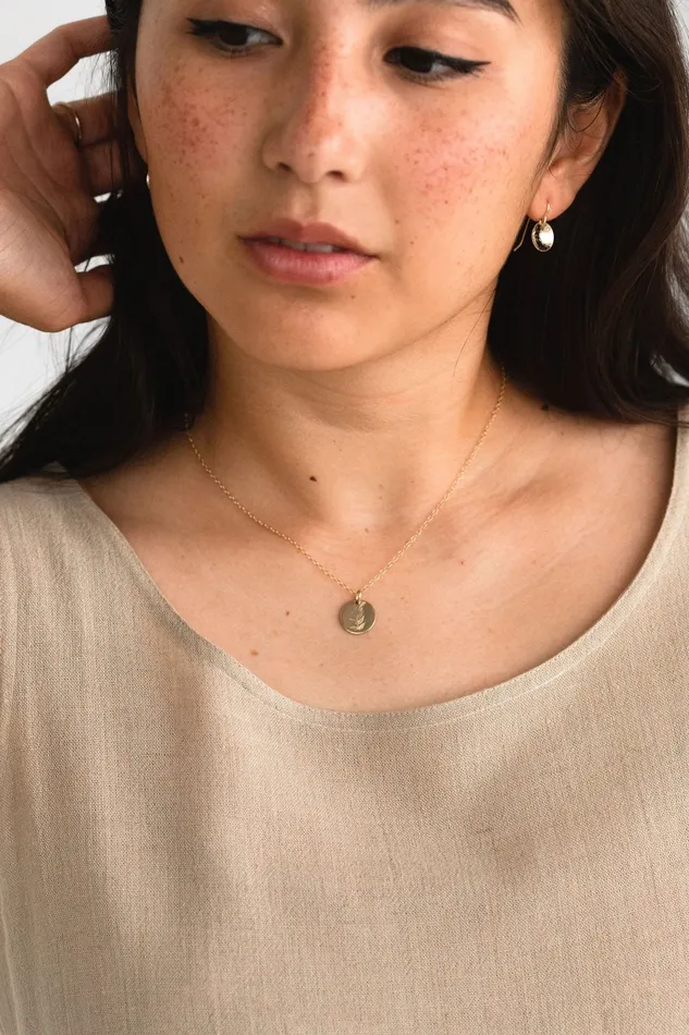 Earrings SAMPLE SALE Parker Drop Hammered Earrings Gold Fill Sheena Marshall Jewelry