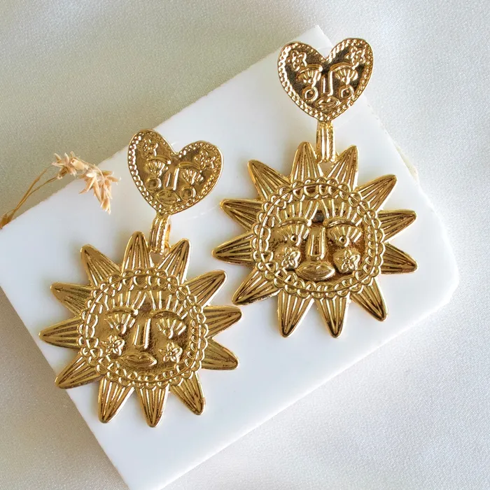 Earrings Upakarna The Sun Statement Earrings