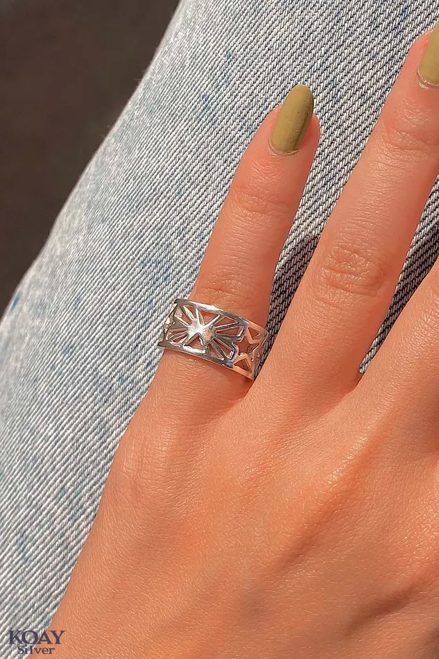 Geo Ring KOAY Silver Store Rings Geo Ring KOAY Silver Store Rings