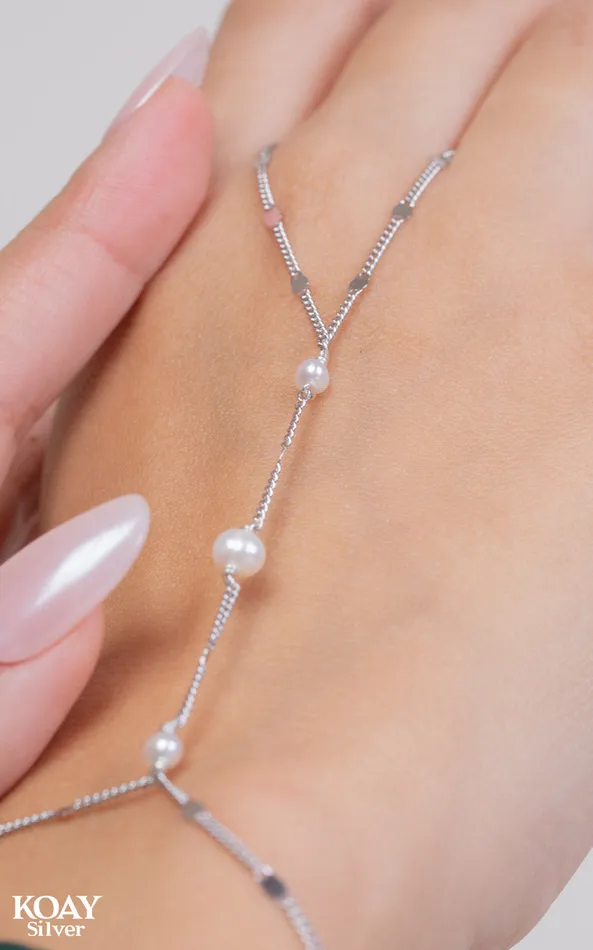 KOAY Silver Store Earrings Italian Pearl Handchain KOAY Silver Store Earrings Italian Pearl Handchain