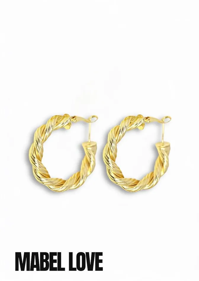 Mabel Love Boutique PreStyled Sets Twisted Gold Hoops