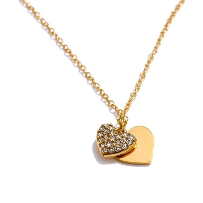 Mabel Love Co Double Heart Necklace Necklaces