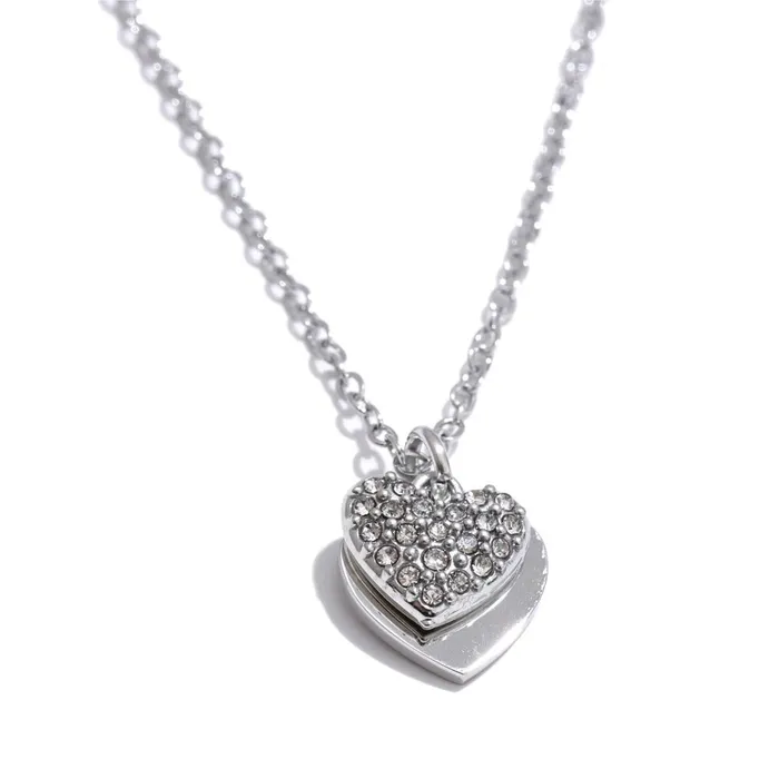 Mabel Love Co Double Heart Necklace Necklaces