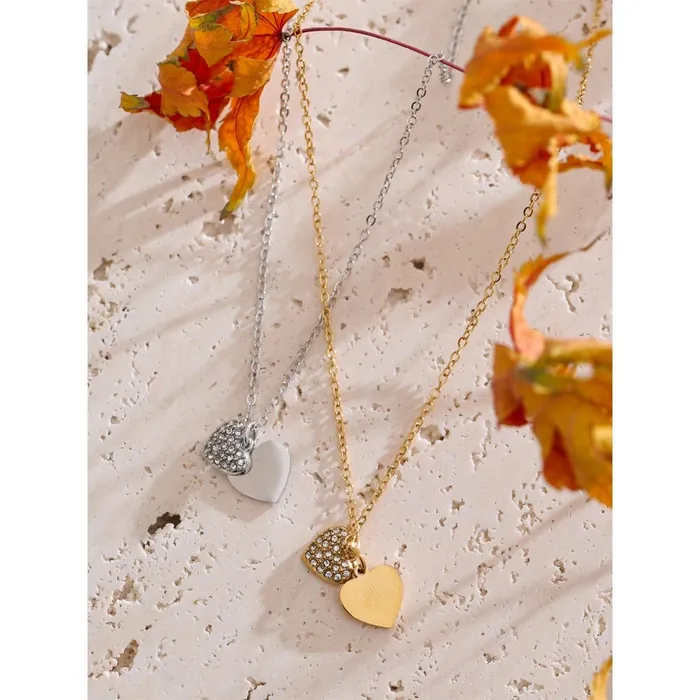 Mabel Love Co Double Heart Necklace Necklaces