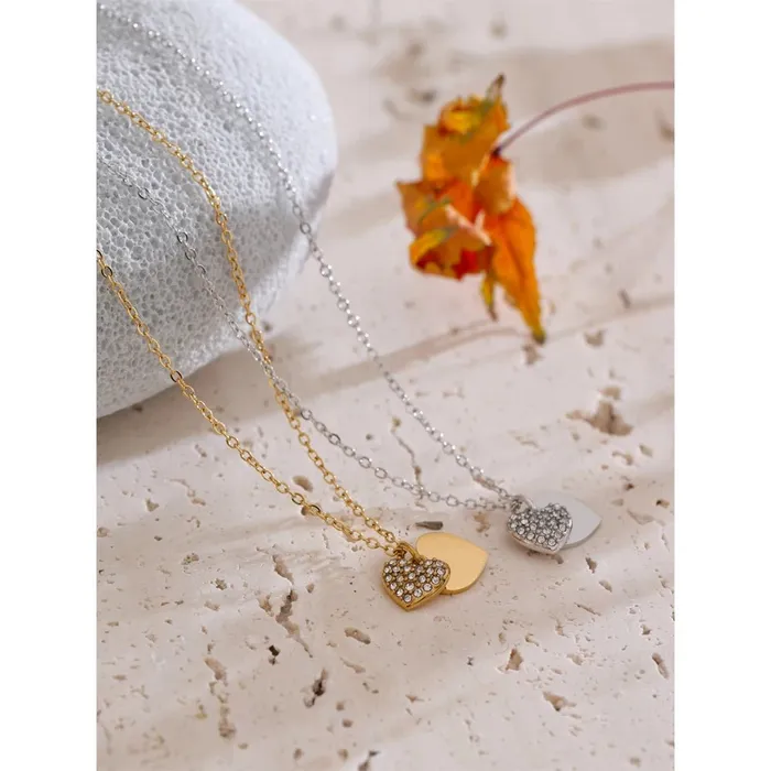 Mabel Love Co Double Heart Necklace Necklaces
