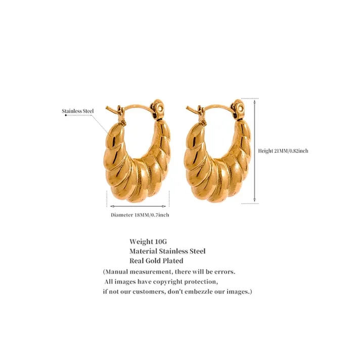 Mabel Love Co Earrings Andrina Hoop Earrings