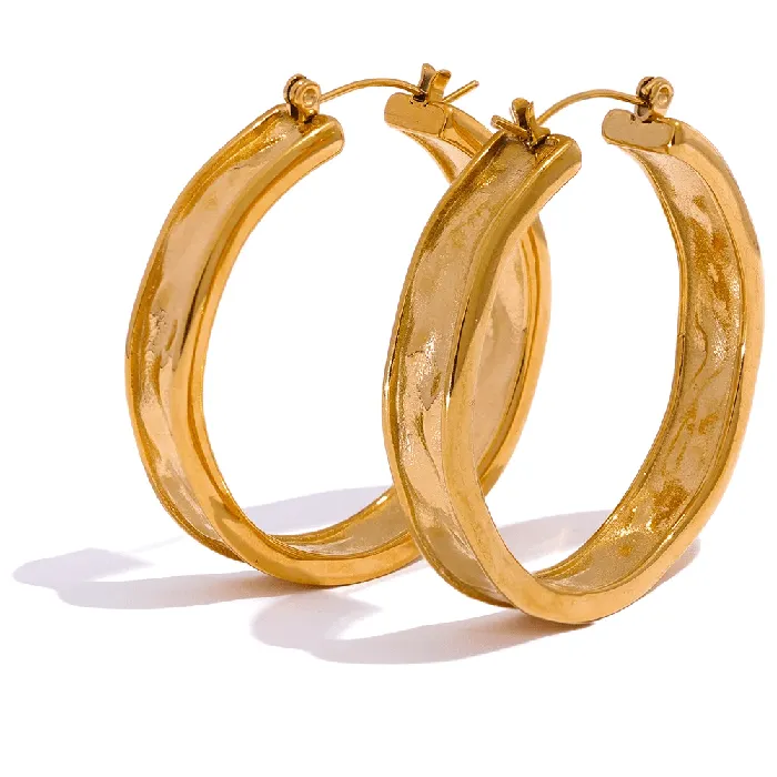 Mabel Love Co Earrings Ripple Hoop Earrings