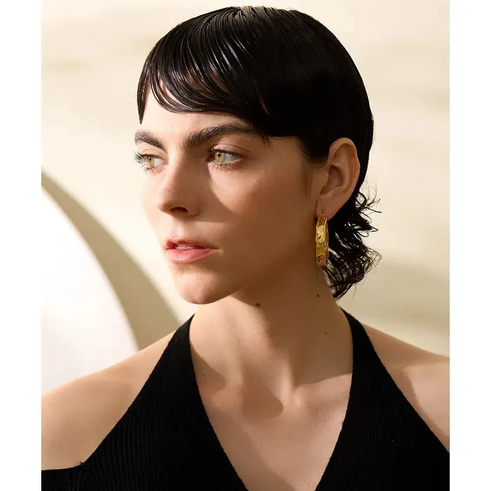 Mabel Love Co Earrings Ripple Hoop Earrings
